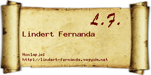 Lindert Fernanda névjegykártya